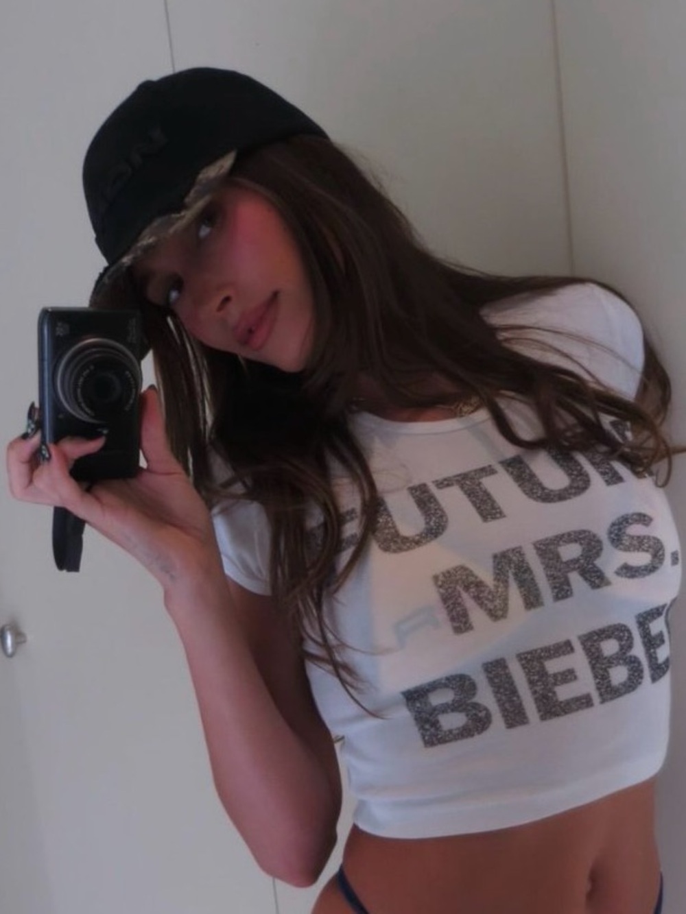 Coachella Bieberchella SKYLRK White 'Future Mrs. Bieber' Cropped Baby Tee